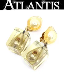 【広尾店】シャネル CHANEL ココマーク ティアドロップパール イヤリング ライトゴールド フェイクパール レジン 97P 【18148】