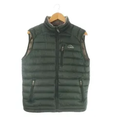エルエルビーン L.L.BEAN アウトドアウエア ダウンベスト 緑 グリーン ノースリーブ スタンドカラー キルティング 279055 /CK1 ■GY58