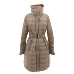 ナノユニバース nano universe NISHIKAWA DOWN ダウンコート ジャケット ロング ラクーンファー 36 茶 ブラウン /JS ■GY61