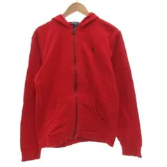 ポロ バイ ラルフローレン Polo by Ralph Lauren ジップアップパーカー ジャケット ロゴ刺繍 XL 赤 レッド /JS ■GY61