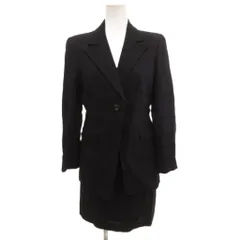 ロペ ROPE セットアップ フォーマル テーラードジャケット スカート ひざ丈 ラメ 7 紺 ネイビー /JS ■GY60