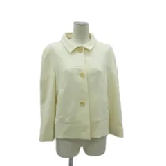 エスカーダ ESCADA ステンカラージャケット 上着 ミドル丈 ウール 34 XS オフホワイト /SY17 ■GY59のサムネイル