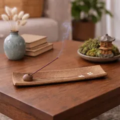 陶器 香立 短冊 信楽焼 日本製 香立て おしゃれ オシャレ ユニーク かわいい アロマ お香 お香立て スタンド 受け皿 香皿 線香立て 和風 風水 縁起物 贈り物