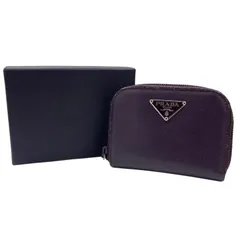 【希少 】 PRADA プラダ コインケース 財布 パープル レザー キングラム[01]のサムネイル