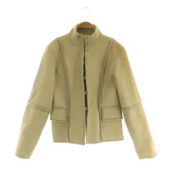 トラサルディ TRUSSARDI フェイクムートンジャケット ハイネック 40 ベージュ /MY ■OS ■GY66のサムネイル