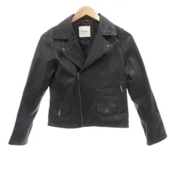 メイソングレイ MAYSON GREY ダブル ライダースジャケット レザー 1 黒 ブラック /UO ■GY58のサムネイル