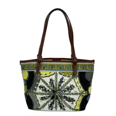 EMILIO PUCCI(PUCCI)(エミリオプッチ) トートバッグ - 白×イエローグリーン×マルチ レザー