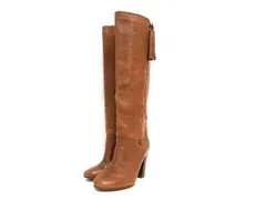 COACH コーチ F2370/H12 レザー タッセル ロングブーツ ヒール 表記サイズ 37 (約23cm) 靴 シューズ レディース ブラウン系 DM1266