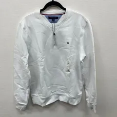 D582-39476 TOMMY HILFIGER トミーヒルフィガー メンズ スウェット トレーナー US/M JP/L ホワイト 裏起毛