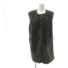 ラディエイト RADIATE フェイクファーベスト ミドル丈 9 グレー ノーカラー 01-31-14173 /SM15 ■GY58