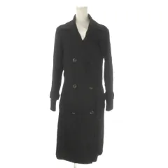 クリッツィア KRIZIA K OF KRIZIA トレンチコート カシミヤ 40 黒 ブラック ダブルブレスト 長袖 ノッチドラペル VMA12-608-09 /AO1 ■GY59のサムネイル