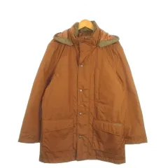 クロコダイル CROCODILE ダウンジャケット 上着 L 茶 ブラウン 無地 フード付き 長袖 1604-08401 /MN6 ■GY59のサムネイル