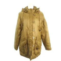 ギャップ GAP ダウンコート L 茶 ブラウン フード付き 長袖 無地 300717 /MN2 ■GY59