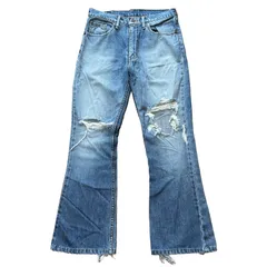 LEVI'S 557 90s 日本製 ブーツカットデニム ブルー サイズW32 メンズL リーバイス ダメージ