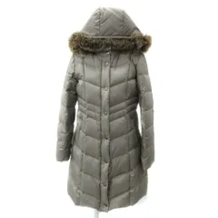 アリスバーリー Aylesbury ダウンコート 9 グレー スタンドカラー ファーフード付き ロング丈 /YS18 ■GY61