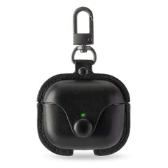 【新品】 【JAC】Airpods 第３世代専用PUレザーケース お洒落 前面LEDランプが見える 全面保護 耐衝撃 ワイヤレス充電対応 (Airpods第3世代, Bluck) 0