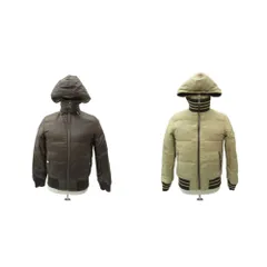 トミーヒルフィガー TOMMY HILFIGER ダウンジャケット ミドル丈 リバーシブル 2 茶 ブラウン ベージュ フード付き 124-611200-520 /SM49 ■GY61