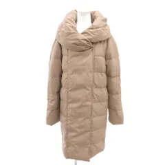 プラステ PLST ロングダウンコート 比翼 ラグランスリーブ ボリュームネック 4 ベージュ 12-130-016 /YJ ■GY61