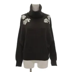 エポカ EPOCA ニット セーター 40 茶 ブラウン オフタートル 長袖 花柄刺繍 /NU ■GY61