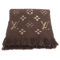 LOUIS VUITTON ルイ・ヴィトン エシャルプ ロゴマニア シャイン マフラー ブラウン M71383 IS1129 ユニセックス 中古
