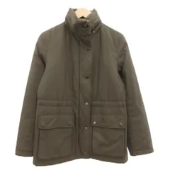 バーバリー ロンドン BURBERRY LONDON 中綿ジャケット 38 ジップアップ チェック リバーシブル カーキ /AE ■GY59