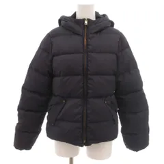 グリーンレーベルリラクシング ユナイテッドアローズ green label relaxing 美品 リバーシブルダウンジャケット 36 紺 ネイビー フード付き 長袖 パデッド /SJ ■GY59