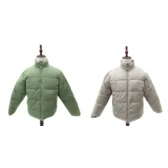 エルエルビーン L.L.BEAN ダウンジャケット リバーシブル S カーキ ベージュ ジップアップ スタンドカラー ミドル丈 /YS14 ■GY61