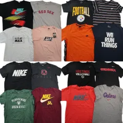古着卸 まとめ売り ナイキ NIKE 半袖Tシャツ 16枚セット (メンズ L ) プロチーム NFL ボーダー デッドストック 中古 古着 ND9817
