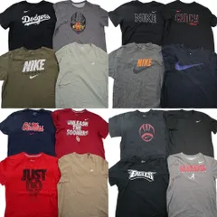 古着卸 まとめ売り ナイキ NIKE 半袖Tシャツ 16枚セット (メンズ XL /2XL ) プロチーム MLB ドジャース スウォッシュ 中古 古着 ND9809