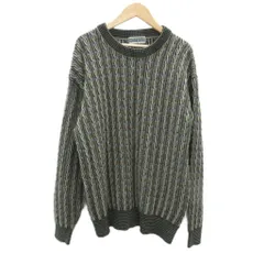 アーノルドパーマー Arnold Palmer ニット セーター L 黒 ブラック ケーブル編み ラウンドネック 長袖 /YS1 ■GY61