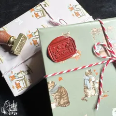 035【ピースくまうさぎ】オリジナルシーリングスタンプヘッド