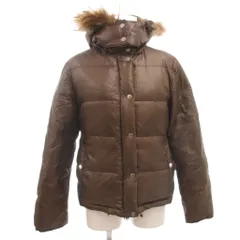 トミーヒルフィガー TOMMY HILFIGER リバーシブルダウンジャケット フェザー混 0 キルティング 茶 ブラウン 長袖 フード付き ファー付き /KR ■GY60