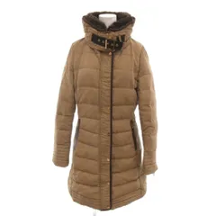 ザラ ベーシック ZARA BASIC ダウンコート スタンドカラー チンストラップ 裏ボア S 茶 ブラウン /YJ ■GY61