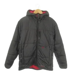 エディーバウアー EDDIE BAUER EBTEK アウトドアウエア 中綿ジャケット XS 黒 ブラック フード付き 長袖 キルティング /AO26 ■GY63