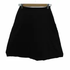 フォクシーニューヨーク FOXEY NEW YORK スカート 40 黒 無地 Aライン /HO ■GY60