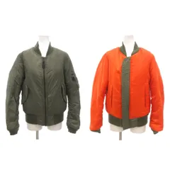 アヴィレックス AVIREX マウジー MOUSSY MA-1 フライトジャケット ブルゾン リバーシブル 2 カーキ ミリタリー ■GY61 /TZのサムネイル