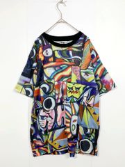 岡本太郎展 作品柄 アートプリント 総柄 半袖 前面プリント Tシャツ