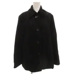インゲボルグ INGEBORG ステンカラージャケット ハーフコート ボンボン カシミヤ M 黒 ブラック /FF ■GY61のサムネイル