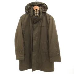 ダックス DAKS ダウンコート モッズ ロング フード 裏地チェック S カーキ /JS ■GY60