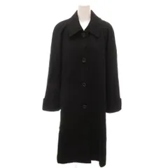 ソレイユ SOLEIL 美品 ステンカラーロングコート カシミヤ ラグランスリーブ 9 黒 ブラック /YJ ■GY60のサムネイル