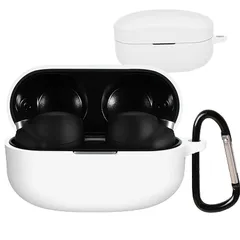 【新品】 Iniayoh For SONY WF-1000XM4 ケース SONY WF-1000XM4 専用 ケース にはカラビナが装備されており紛失防止、傷つきにくい 柔らかなシリカゲル、耐衝撃 超薄型 防水防塵 落下防止（ホワイト） 0
