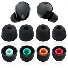 【新品】 シリコンイヤーチップ イヤホンチップ 交換用イヤーチップ イヤホン 4組 Sony WF-1000XM5 WF-1000XM4 WF-1000XM3 WF-C700N イヤホン ソフトシリコンイヤホン チップセット (XS/S/M/L、ブラック) 1