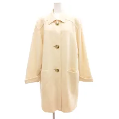 レオナール LEONARD FASHION ステンカラーコート  ロング メタルボタン ウール 9 アイボリー /JS ■GY62のサムネイル