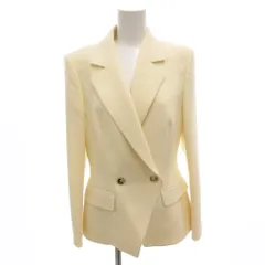 エスカーダ ESCADA テーラードジャケット ウール アイボリー 36 ダブルブレスト ゴールドカラーボタン /FF ■GY62のサムネイル