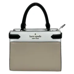 Kate spade(ケイトスペード) ハンドバッグ美品  ステイシー カラーブロック スモール サッチェル WKRU7100 ベージュ×白×黒 レザー