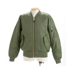 アメリカ空軍 アメリカ軍 MA-1フライトジャケット E Lサイズ グリーン 撥水加工 レプリカ 米軍 ミリタリージャケット