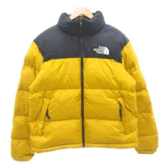 ザノースフェイス THE NORTH FACE 1996レトロヌプシジャケット 1996 Retro Nuptse Jacket ダウン ジップアップ ロゴ刺繍 ナイロン M 黄 イエロー 黒 ブラック NF0A3C8D /GV ■ECD001