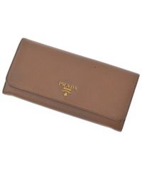 PRADA プラダ フラップ長財布 サフィアーノ メタルロゴ イエロー