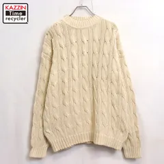 90s vintage Banana Republic ケーブル編み コットン ニットセーター メンズ 表記XLサイズ