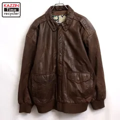 80s vintage A-2タイプ フライト レザージャケット メンズ 表記XLサイズ
